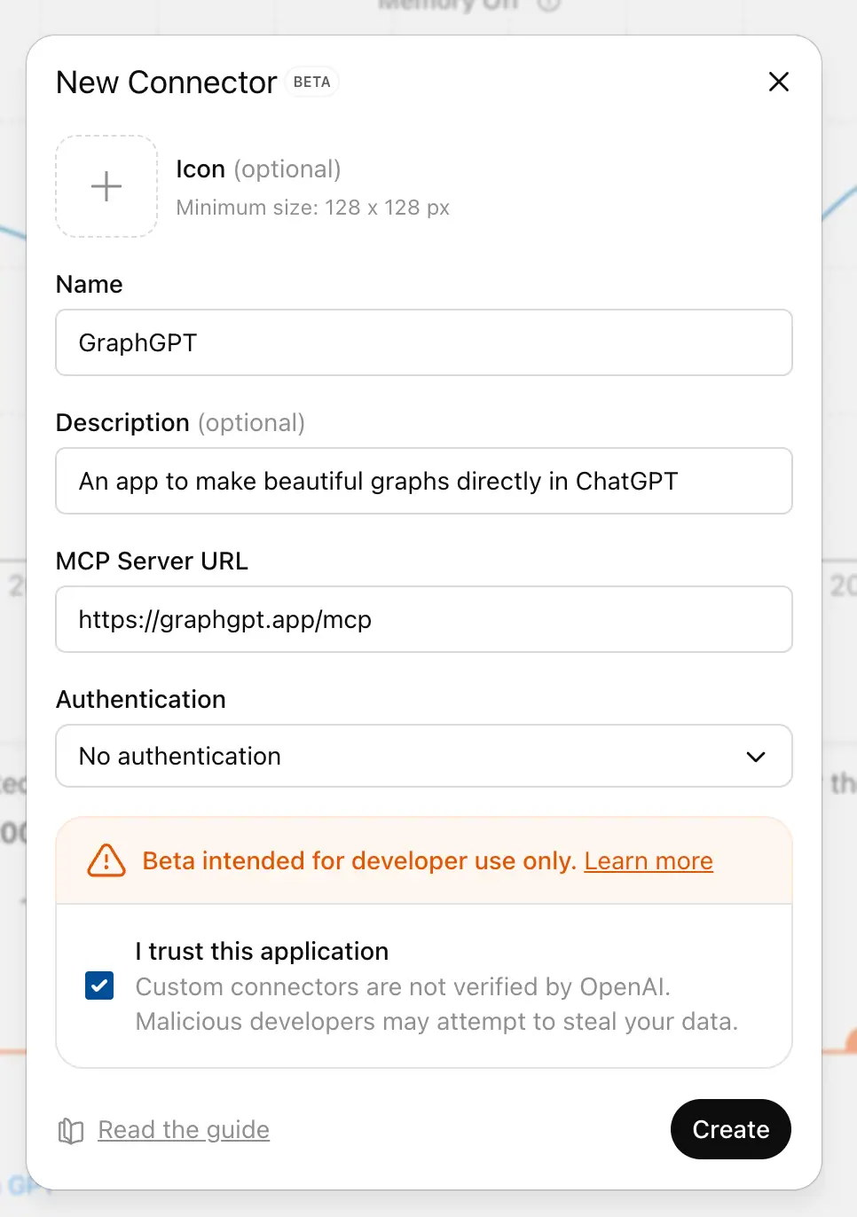 GraphGPT creating a chart in ChatGPT - Data visualization tool